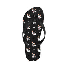 Load image into Gallery viewer, Cutest Pied Frenchies Unisex Slippers - 7 Gradients-Footwear-Accessories,Dog Dad Gifts,Dog Mom Gifts,French Bulldog,Slippers-Midnight Black-S-10