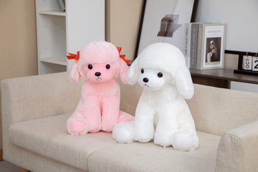 Cutest Pink and White Poodle Stuffed Animal Plush Toys
