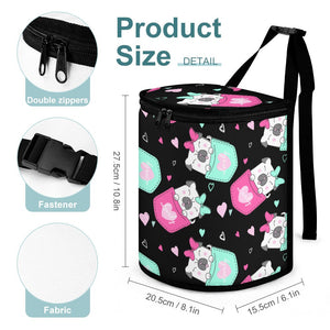 Cutest Pocket Pug Love Multipurpose Car Storage Bag-Car Accessories-Bags, Car Accessories, Pug-ONE SIZE-Black-3