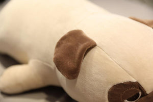 Image of an ear of the Pug stuffed animal soft toy