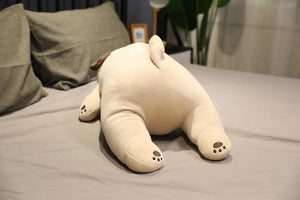 Image of a Pug stuffed animal soft toy back view