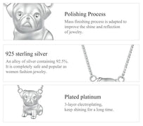Cutest Pug Love Silver Necklace-10