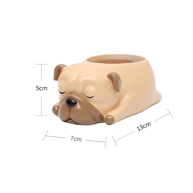 pug succulent planter Cutest Puppy Love Succulent Plants Planters
