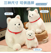 Load image into Gallery viewer, Cutest Red Collar Sitting Samoyed Stuffed Animal Plush Toys-Stuffed Animals-Samoyed, Stuffed Animal-5