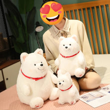Load image into Gallery viewer, Cutest Red Collar Sitting Samoyed Stuffed Animal Plush Toys-Stuffed Animals-Samoyed, Stuffed Animal-1