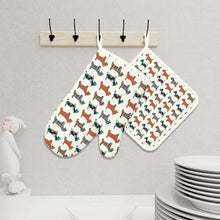 Load image into Gallery viewer, Cutest Schnauzer Love Oven Mitts and Pot Holder Set-Kitchen Decor-Accessories,Dog Mom Gifts,Schnauzer-4