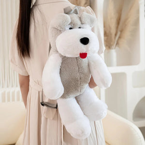 Cutest Schnauzer Love Plush Backpack for Kids-Accessories-Accessories, Bags, Schnauzer-WHITE-45X22X20cm-10