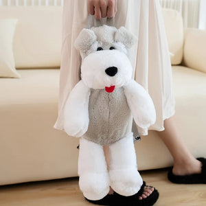 Cutest Schnauzer Love Plush Backpack for Kids-Accessories-Accessories, Bags, Schnauzer-WHITE-45X22X20cm-11