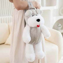 Load image into Gallery viewer, Cutest Schnauzer Love Plush Backpack for Kids-Accessories-Accessories, Bags, Schnauzer-WHITE-45X22X20cm-7