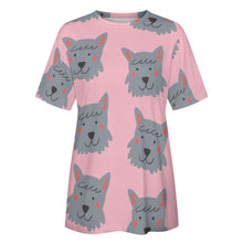 Load image into Gallery viewer, Cutest Scottie Dog Love All Over Print Women&#39;s Cotton T-Shirt - 4 Colors-Apparel-Apparel, Scottish Terrier, Shirt, T Shirt-10
