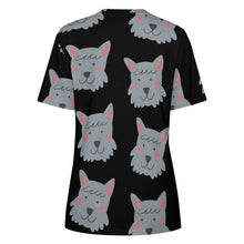 Load image into Gallery viewer, Cutest Scottie Dog Love All Over Print Women&#39;s Cotton T-Shirt - 4 Colors-Apparel-Apparel, Scottish Terrier, Shirt, T Shirt-7