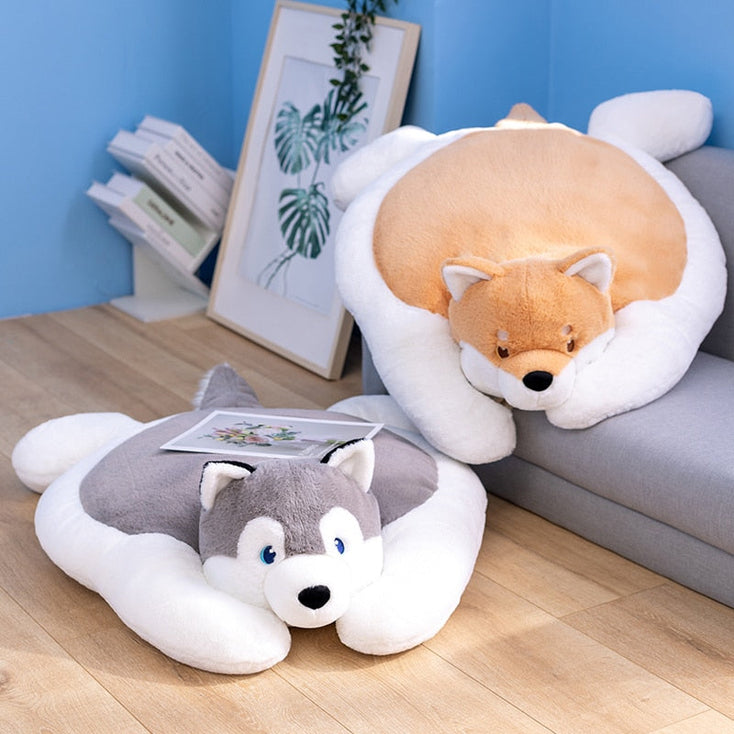 Cutest Shiba Inu Stuffed Plush Floor and Feet Cushions-Stuffed Animals-Home Decor, Pillows, Shiba Inu, Stuffed Animal-3