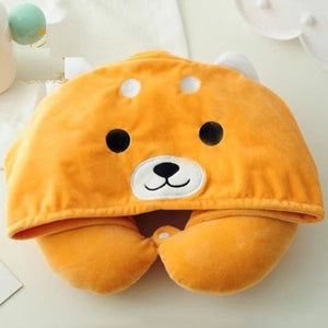 Cutest Shiba Inu Travel Pillow and Plush Hoodie-Accessories-Accessories, Blanket Hoodie, Blankets, Dogs, Shiba Inu, Travel Pillow-8