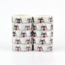 Load image into Gallery viewer, Image of Siberian Husky tape in the happiest infinite Huskies design