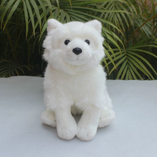 Cutest Sitting American Eskimo Dog Stuffed Animal Plush Toy-Stuffed Animals-American Eskimo Dog, Home Decor, Stuffed Animal-1