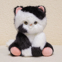 Load image into Gallery viewer, Cutest Sitting Black and White Harlequin Cow Cat Teddy Bear Plush Toy-Cats-Cats,Stuffed Animal-5
