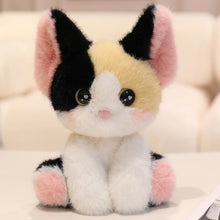 Load image into Gallery viewer, Cutest Sitting Calico Cat Plush Toy Teddy Bears-black yellow cat-about 24cm-1