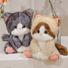 Load image into Gallery viewer, Cutest Sitting Grey and White Cat Teddy Bear Plush Toy-Stuffed Animals-Cat Memorial Gifts,Cats,Grey and White Cat,Stuffed Animal-4