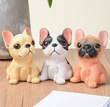 Load image into Gallery viewer, Cutest Sitting French Bulldogs Resin Statue Figurines-Pied Black White-