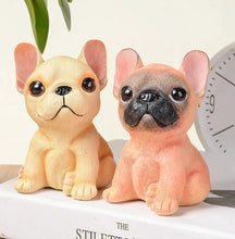 Load image into Gallery viewer, Cutest Sitting French Bulldogs Resin Statue Figurines-Pied Black White-