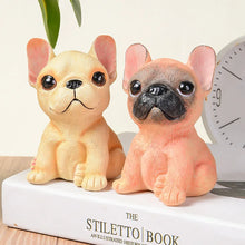 Load image into Gallery viewer, Cutest Sitting French Bulldogs Resin Statue Figurines-Pied Black White-