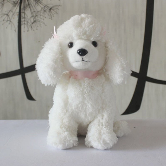 Cutest Sitting White Poodle Stuffed Animal Plush Toy-Stuffed Animals-Home Decor, Poodle, Stuffed Animal-3