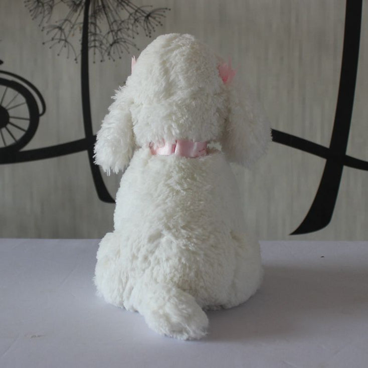 Cutest Sitting White Poodle Stuffed Animal Plush Toy-Stuffed Animals-Home Decor, Poodle, Stuffed Animal-4