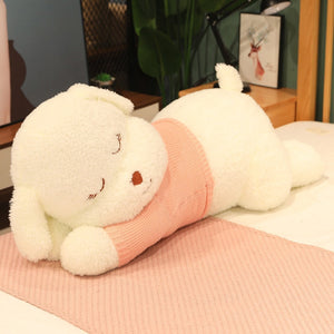 Cutest Sleeping Doodle Stuffed Animals and Huggable Plush Toy Pillows-Stuffed Animals-Doodle, Home Decor, Stuffed Animal-Medium-White-5