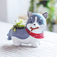 Load image into Gallery viewer, Cutest Sleeping Husky Love Succulent Plants Flower Pots-Home Decor-Dogs, Flower Pot, Home Decor, Siberian Husky-Husky - Standing-3
