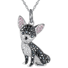 Load image into Gallery viewer, Cutest Sparkling Black Chihuahua Mom Pendant Necklace-Dog Themed Jewellery-Accessories,Chihuahua,Dog Mom Gifts,Jewellery,Necklace-Black Chihuahua-50cm-2