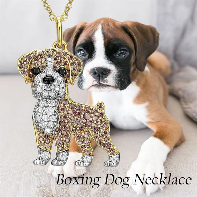 Cutest Sparkling Boxer Mom Pendant Necklace-Dog Themed Jewellery-Accessories,Boxer,Dog Mom Gifts,Jewellery,Necklace-1
