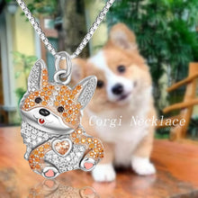Load image into Gallery viewer, Cutest Sparkling Corgi Mom Pendant Necklace-Dog Themed Jewellery-Accessories,Corgi,Dog Mom Gifts,Jewellery-3