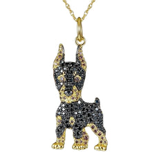 Load image into Gallery viewer, Cutest Sparkling Doberman Mom Pendant Necklace-Dog Themed Jewellery-Accessories,Doberman,Dog Mom Gifts,Necklace-Doberman-50cm-2