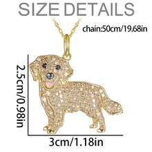 Load image into Gallery viewer, Cutest Sparkling Golden Retriever Mom Pendant Necklace-Dog Themed Jewellery-Accessories,Dog Mom Gifts,Golden Retriever,Jewellery,Necklace-3