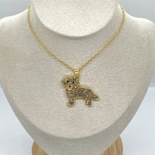 Load image into Gallery viewer, Cutest Sparkling Golden Retriever Mom Pendant Necklace-Dog Themed Jewellery-Accessories,Dog Mom Gifts,Golden Retriever,Jewellery,Necklace-7