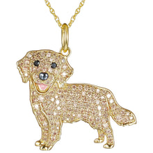 Load image into Gallery viewer, Cutest Sparkling Golden Retriever Mom Pendant Necklace-Dog Themed Jewellery-Accessories,Dog Mom Gifts,Golden Retriever,Jewellery,Necklace-Golden Retriever-50cm-2