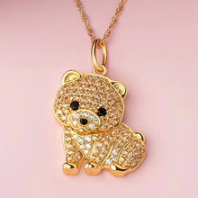 Load image into Gallery viewer, Cutest Sparkling Pomeranian Mom Pendant Necklace-Dog Themed Jewellery-Accessories,Dog Mom Gifts,Jewellery,Necklace,Pomeranian-5