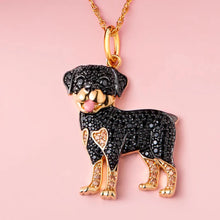 Load image into Gallery viewer, Cutest Sparkling Rottweiler Mom Pendant Necklace-Dog Themed Jewellery-Accessories,Dog Mom Gifts,Jewellery,Necklace,Rottweiler-5