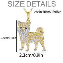 Load image into Gallery viewer, Cutest Sparkling Shiba Inu Mom Pendant Necklace-Dog Themed Jewellery-Accessories,Dog Mom Gifts,Jewellery,Necklace,Shiba Inu-3