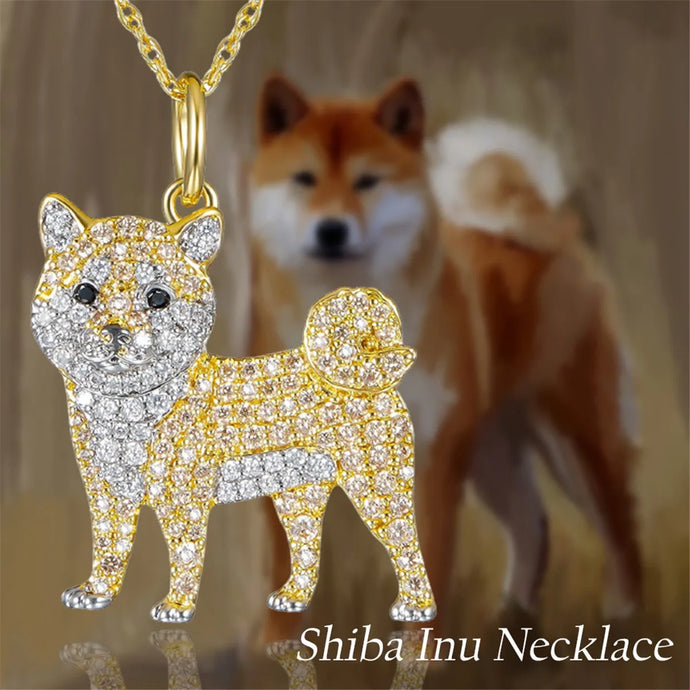 Cutest Sparkling Shiba Inu Mom Pendant Necklace-Dog Themed Jewellery-Accessories,Dog Mom Gifts,Jewellery,Necklace,Shiba Inu-1