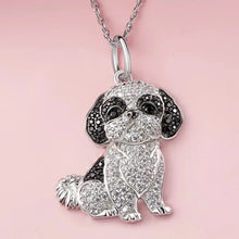 Load image into Gallery viewer, Cutest Sparkling Shih Tzu Mom Pendant Necklace-Dog Themed Jewellery-Accessories,Dog Mom Gifts,Jewellery,Necklace,Shih Tzu-5
