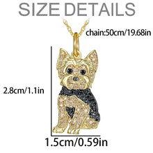 Load image into Gallery viewer, Cutest Sparkling Yorkie Mom Pendant Necklace-Dog Themed Jewellery-Accessories,Dog Mom Gifts,Jewellery,Necklace,Yorkie-3