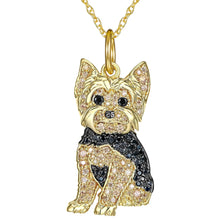 Load image into Gallery viewer, Cutest Sparkling Yorkie Mom Pendant Necklace-Dog Themed Jewellery-Accessories,Dog Mom Gifts,Jewellery,Necklace,Yorkie-Royal Yorkie-50cm-2