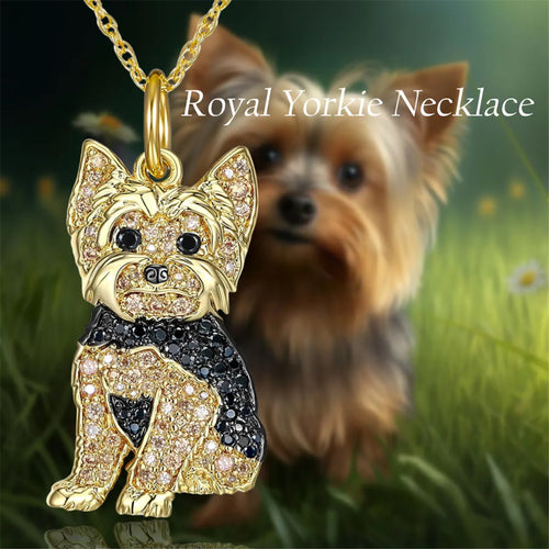 Cutest Sparkling Yorkie Mom Pendant Necklace-Dog Themed Jewellery-Accessories,Dog Mom Gifts,Jewellery,Necklace,Yorkie-1