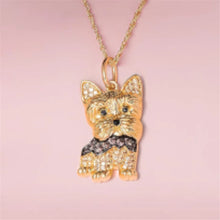 Load image into Gallery viewer, Cutest Sparkling Yorkshire Mom Pendant Necklace-Dog Themed Jewellery-Accessories,Dog Mom Gifts,Jewellery,Necklace,Yorkshire Terrier-5