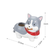 Load image into Gallery viewer, Cutest Standing Husky Love Succulent Plants Flower Pots-Home Decor-Dogs, Flower Pot, Home Decor, Siberian Husky-2