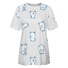 Load image into Gallery viewer, Cutest White Chihuahua Love All Over Print Women&#39;s Cotton T-Shirt - 4 Colors-Apparel-Apparel, Chihuahua, Shirt, T Shirt-8