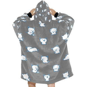Cutest White Chihuahua Love Blanket Hoodie for Women-Apparel-Apparel, Blankets-12
