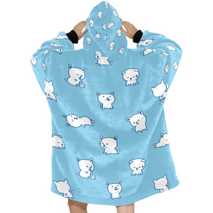 Cutest White Chihuahua Love Blanket Hoodie for Women-Apparel-Apparel, Blankets-7