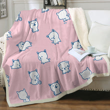 Load image into Gallery viewer, Cutest White Chihuahua Love Soft Warm Fleece Blanket - 4 Colors-Blanket-Blankets, Chihuahua, Home Decor-Soft Pink-Small-2